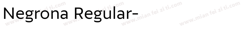 Negrona Regular字体转换